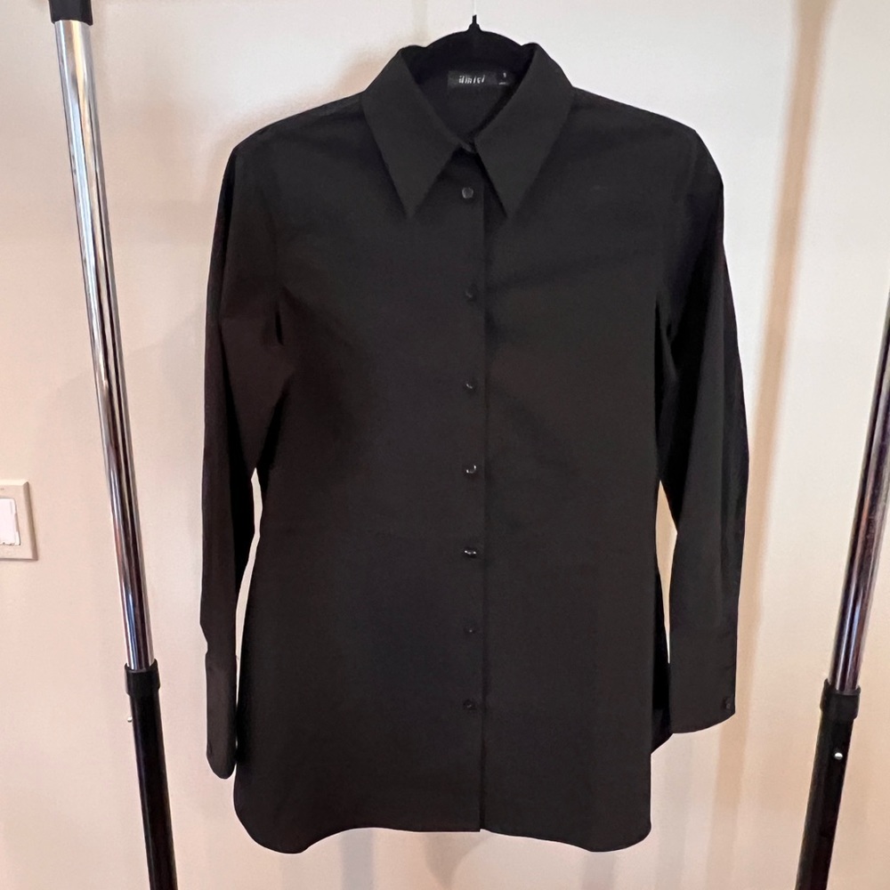 Pure Amici Timeless Women's Black Button-Up Blouse